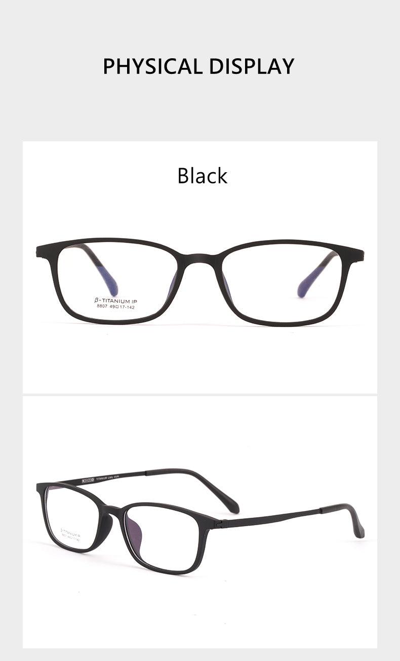 Hdcrafter Unisex Full Rim Square Tr 90 Titanium Frame Eyeglasses 8807 Full Rim Hdcrafter Eyeglasses   