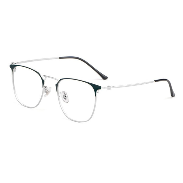 Hotony Unisex Full Rim Round Square Alloy Frame Eyeglasses 88006 Full Rim Hotony C1  