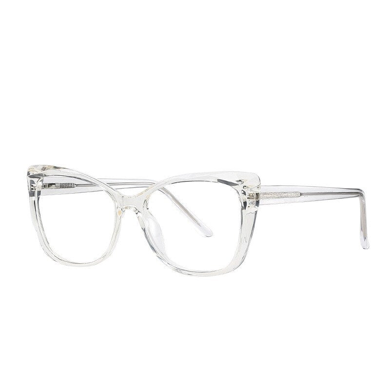 Women's Eyeglasses Cat Eye Frame Acetate 2001 Frame Chashma Transparent  