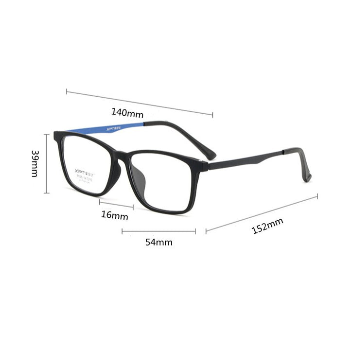 KatKani Men's Full Rim TR 90 Resin β Titanium Frame Eyeglasses K9828 Full Rim KatKani Eyeglasses   