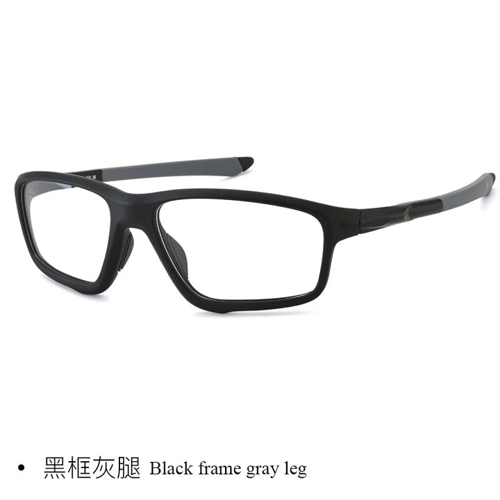 Men's TR90 Full Rim Frame Sports Eyeglasses Zt9231 Sport Eyewear Bclear black gray  
