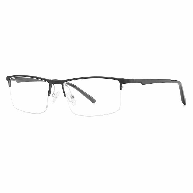 Hotochki Unisex Semi Rim Aluminum Magnesium Alloy Frame Eyeglasses 6331 Semi Rim Hotochki black  