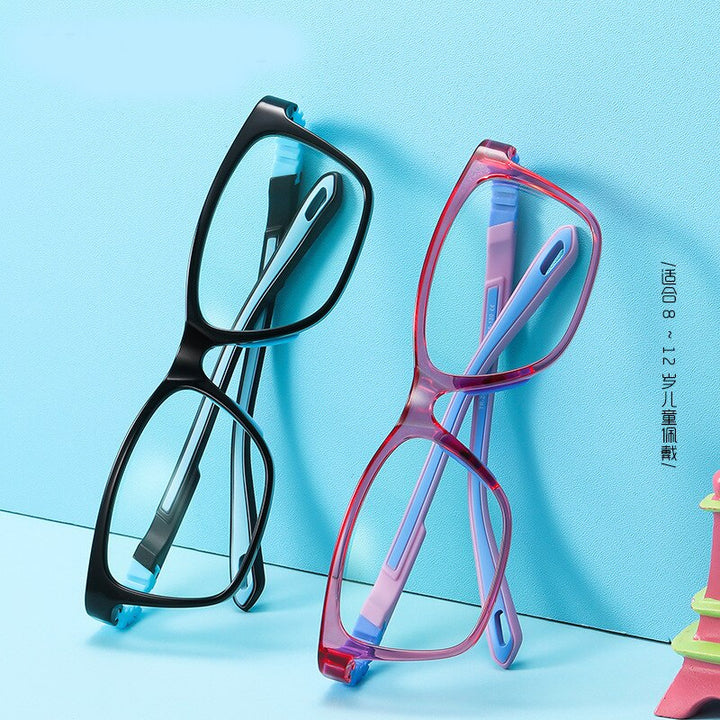 Children's Unisex Full Rim TR Silica Gel Titanium Frame Eyeglasses Trzc812 Full Rim Bclear   