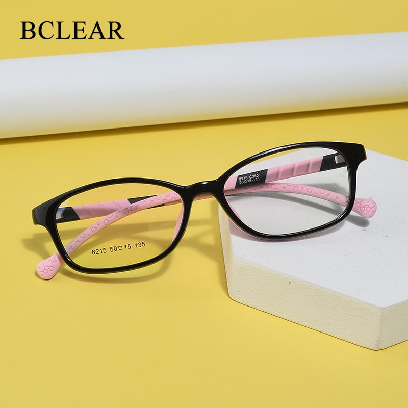 Bclear Children's Full Rim Oval Tr 90 Titanium Frame Eyeglasses 8215 Full Rim Bclear   