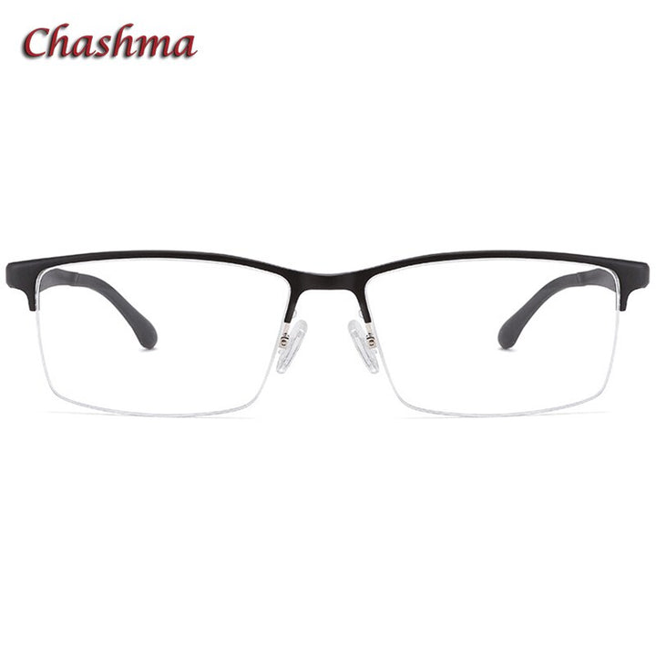 Chashma Ochki Unisex Large Semi Rim Square Aluminum Magnesium Sport Eyeglasses 6323 Semi Rim Chashma Ochki   