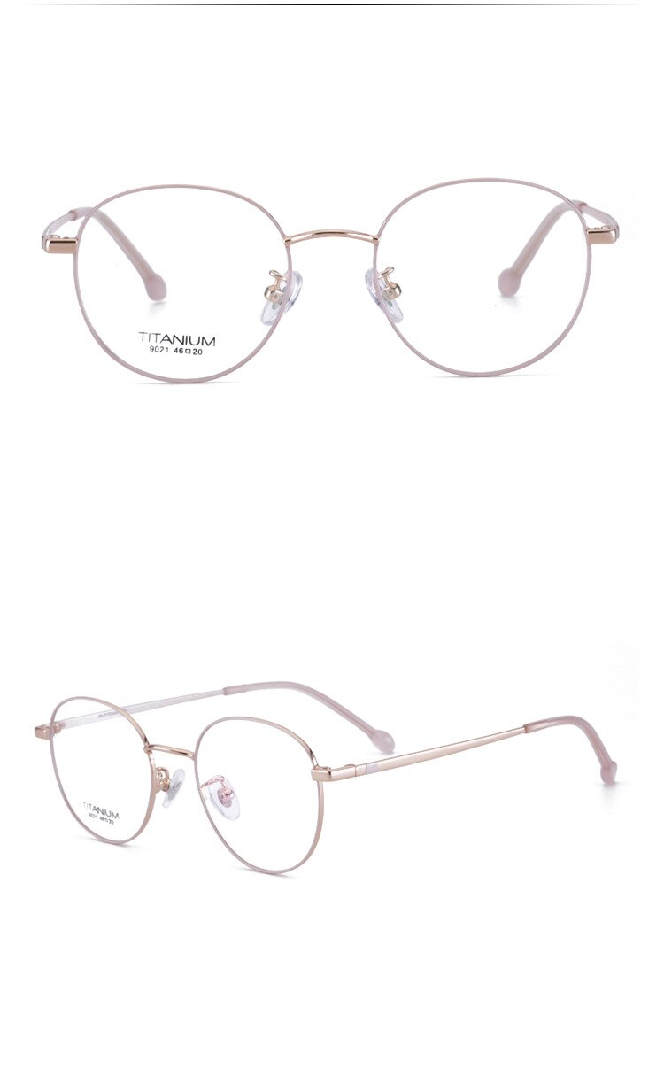Muzz Women's Full Rim Round Titanium Frame Eyeglasses T9015 Full Rim Muzz 4  
