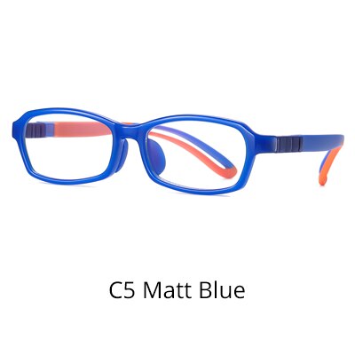 Ralferty Kids' Eyeglasses Super Flexible Silicone D5120 Frame Ralferty C5 Matt Blue  