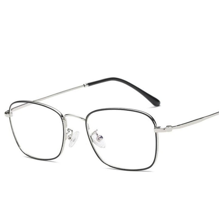Hotochki Unisex Full Rim Alloy Frame Eyeglasses 5206 Full Rim Hotochki black silver  
