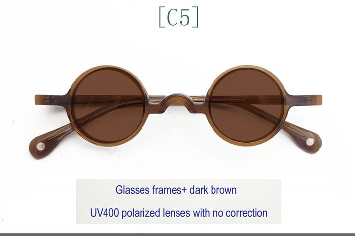 Unisex Round Polarized Lens Sunglasses Acetate Frame Sunglasses Yujo C5 China 