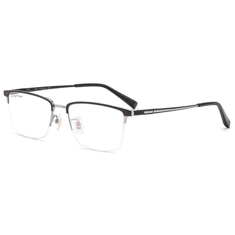 Yimaruili Men's Semi Rim Titanium Frame Eyeglasses 226186 – FuzWeb