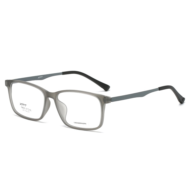 Reven Jate Unisex Eyeglasses 9829 Ultralight Pure Titanium Square Big Frame Frame Reven Jate grey  