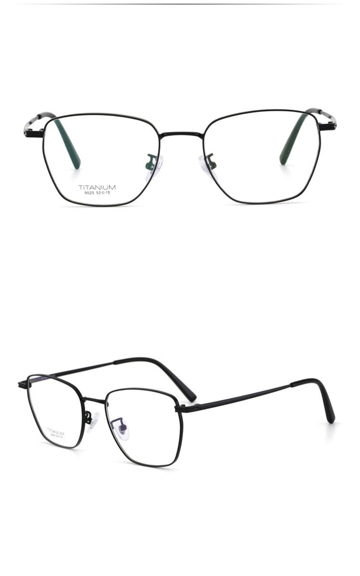 Muzz Men's Full Rim Square Titanium Frame Eyeglasses T9020 Full Rim Muzz 3  
