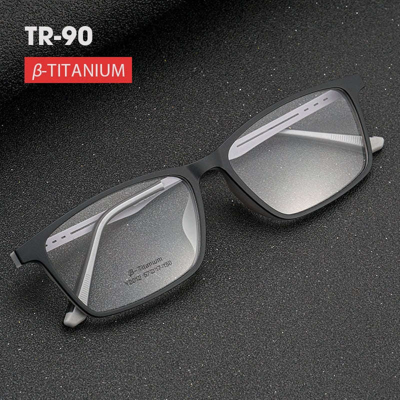 Hdcrafter Men's Full Rim Square Titanium Frame Eyeglasses Y2012 Full Rim Hdcrafter Eyeglasses   