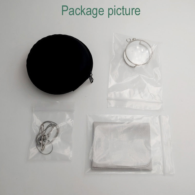 Yujo Unisex Full Rim Round Alloy Single Lens Monocle With Chain Y034 Monocle Yujo   