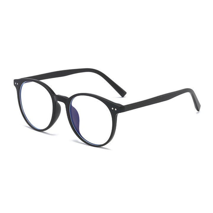 Hotony Women's Full Rim Round Acetate Frame Eyeglasses 3003 Full Rim Hotony Matte Black  