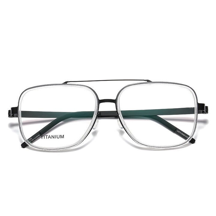 Yimaruili Unisex Full Rim Square Titanium Frame Eyeglasses Y9744 Full Rim Yimaruili Eyeglasses   