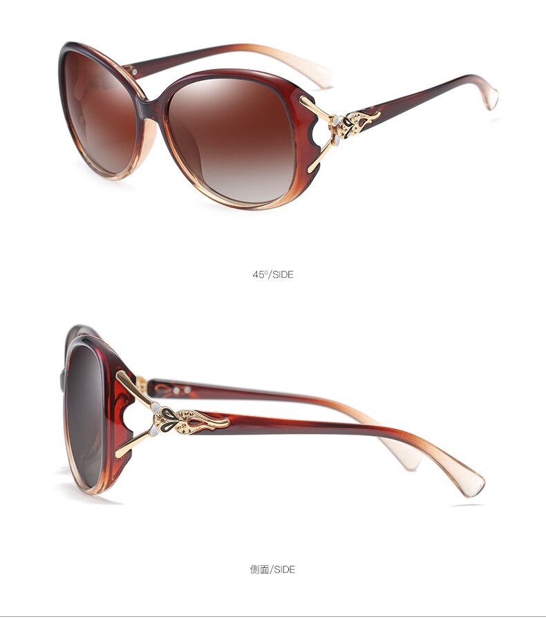 Aidien Women's Polycarbonate Frame Sunglasses Customizable Lenses 8842 Sunglasses Aidien   