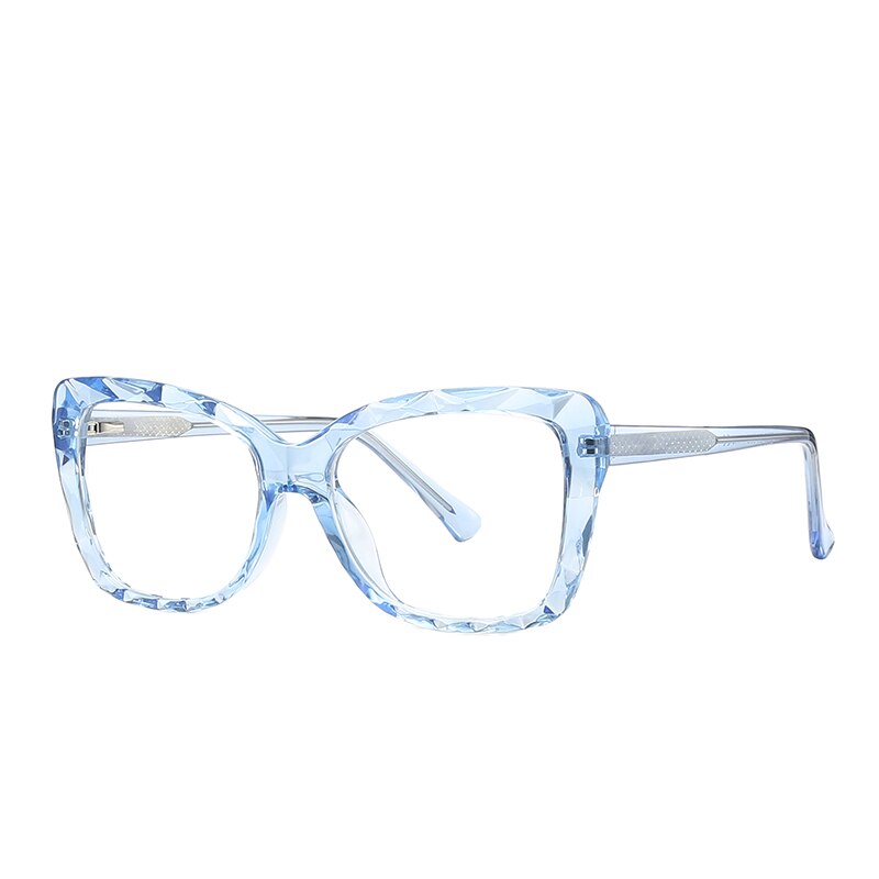 Gmei Women's Eyeglasses Cat Eye Acrylic Tr90 Cp Transparent Frame 2009 Full Rim Gmei Optical C6  
