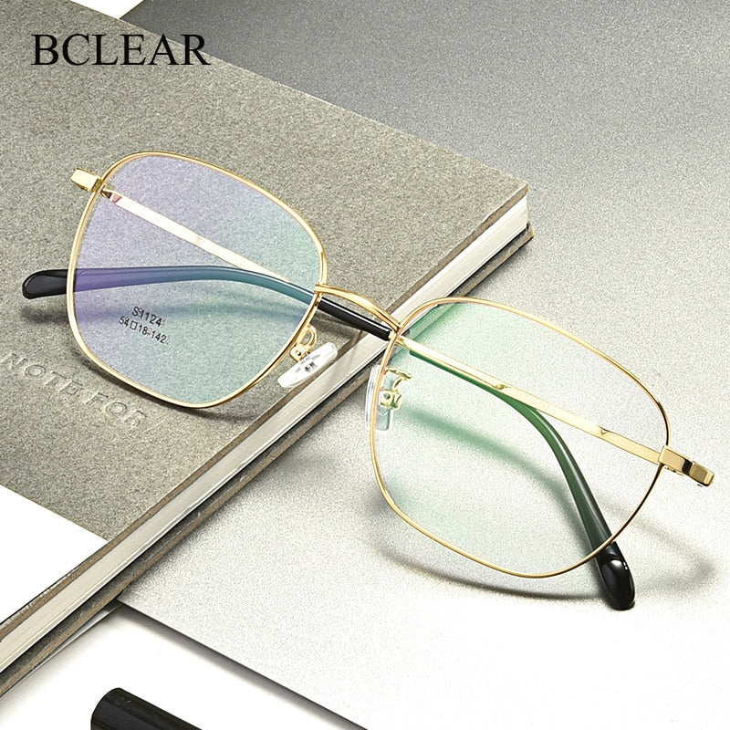 Bclear Men's Full Rim Titanium Alloy Eyeglasses Zt1124 Full Rim Bclear   
