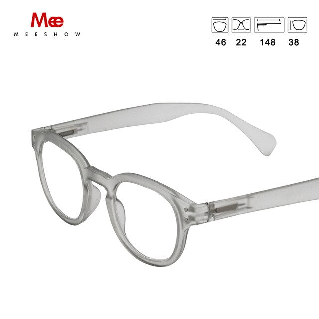 Women's Reading Glasses Anti-reflective +100 To +350 Reading Glasses MeeShow +100 DEFTY GRAY 