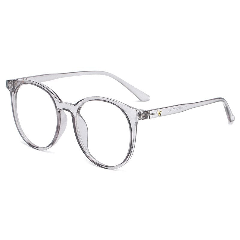 KatKani Unisex Full Rim Round Acetate Frame Eyeglasses K17128 Full Rim KatKani Eyeglasses Gray  