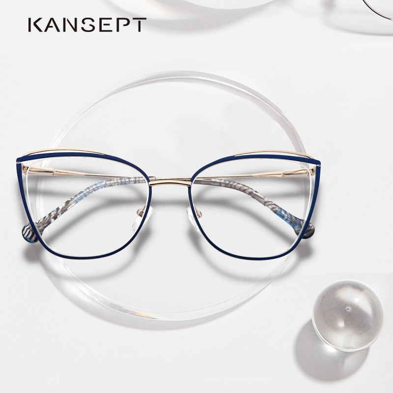 Kansept Metal Women's Glasses Frame Cat Eye Computer Eyeglasses Frame Eyewear Ms3535 Frame Kansept   