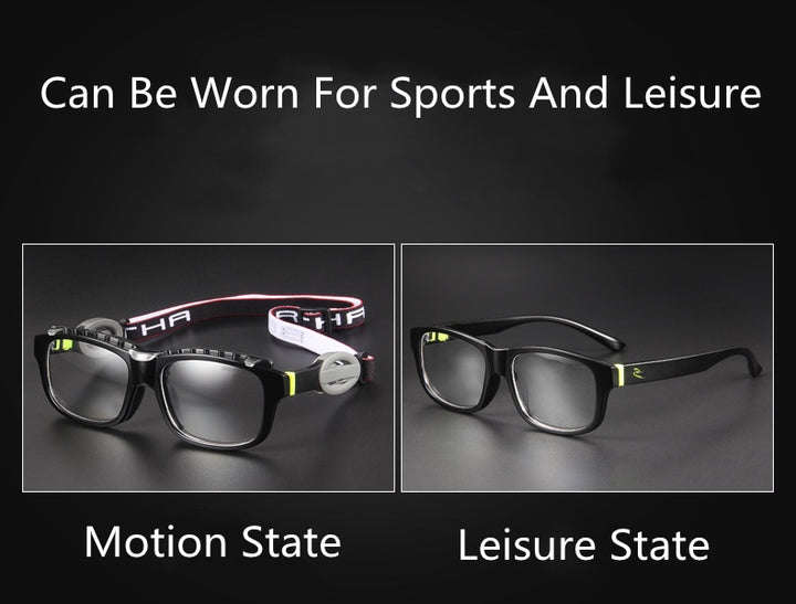 KatKani Men's Full Rim TR 90 Resin Sport Frame Eyeglasses Replaceable Temple Yd0048 Sport Eyewear KatKani Eyeglasses   