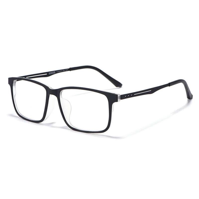 Hotony Unisex Full Rim TR 90 Square Frame Titanium Temple Eyeglasses 8838 Full Rim Hotony white  