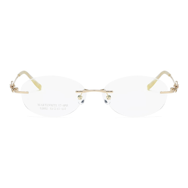 Zirosat 52052 Women's Eyeglasses Alloy Rimless Diamond Cutting Rimless Zirosat   