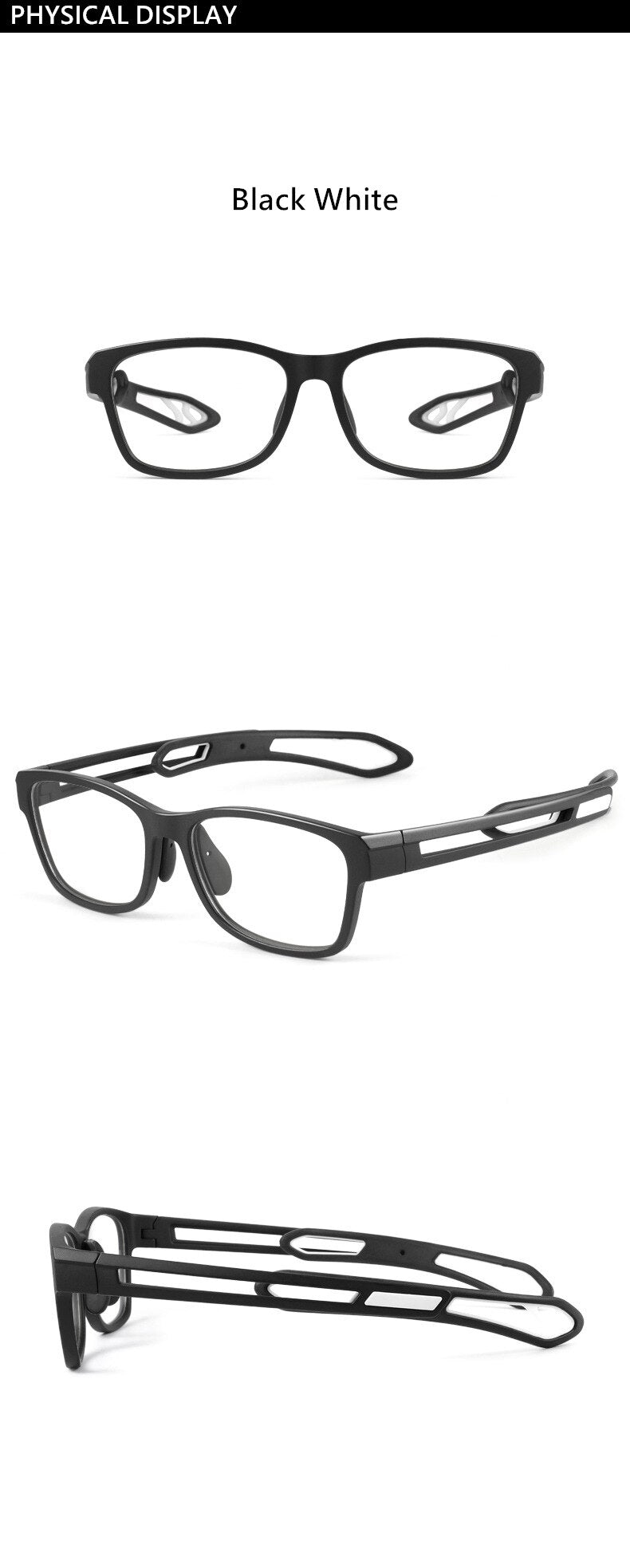 Yimaruili Unisex Full Rim TR 90 Resin Sport Frame Eyeglasses YD1927 Sport Eyewear Yimaruili Eyeglasses   