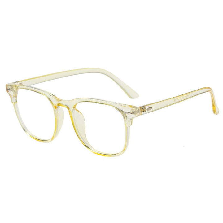 Hotony Women's Full Rim TR 90 Resin Round Frame Eyeglasses 3017 Full Rim Hotony Yellow  