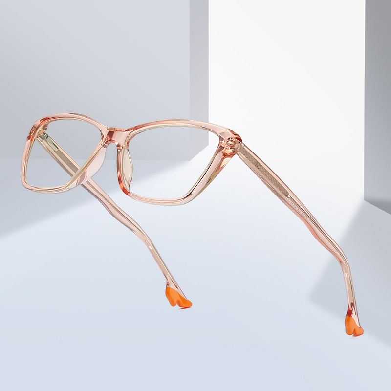 Oveliness Women's Full Rim Square Cat Eye Tr 90 Titanium Eyeglasses Pf2029 Full Rim Oveliness   