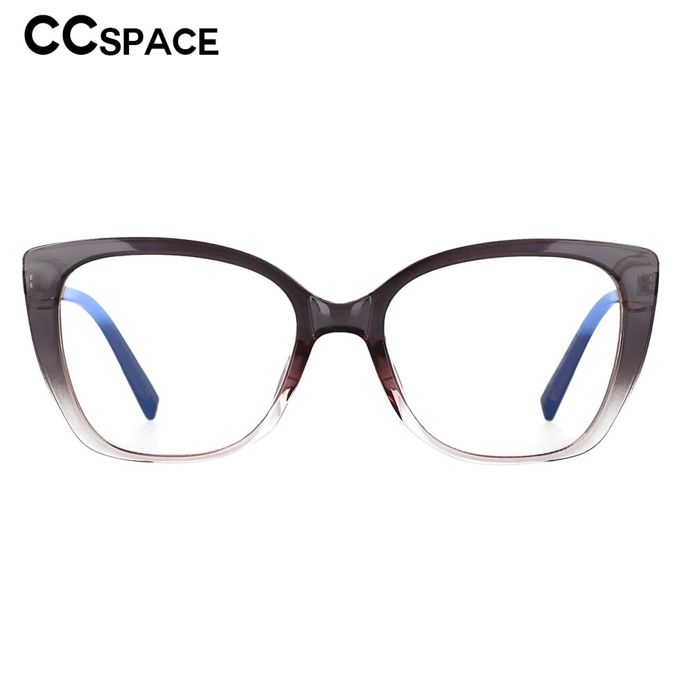 CCspace Women's Full Rim Square Cat Eye Tr 90 Titanium Frame Eyeglasses 53117 Full Rim CCspace   