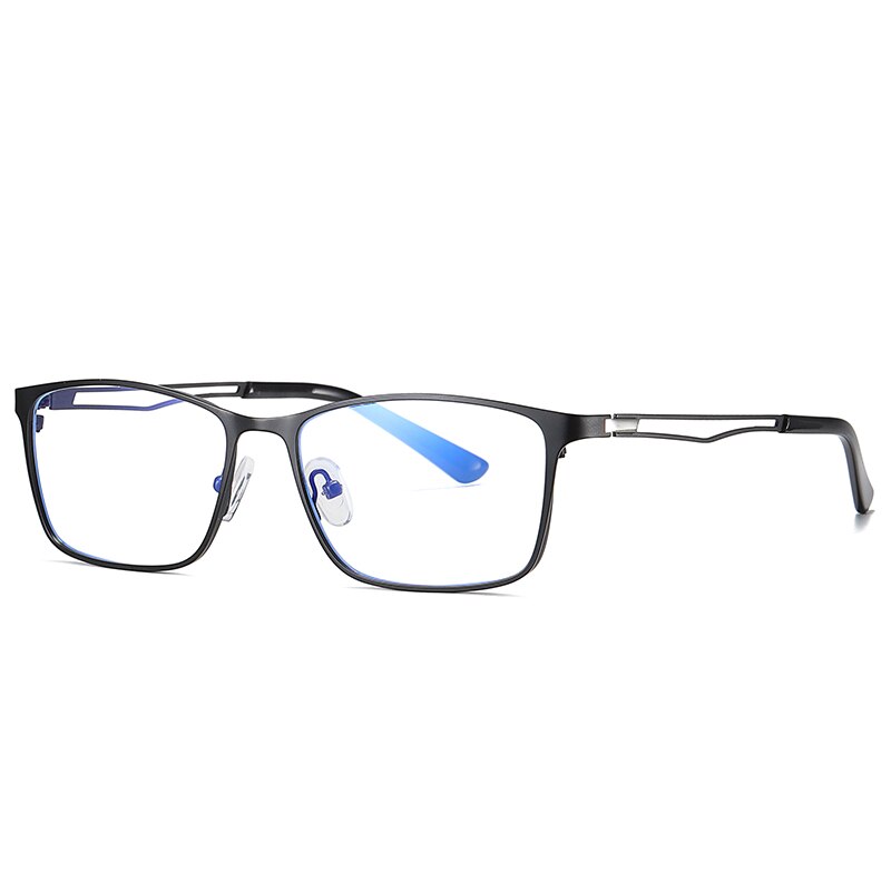 Reven Jate Men's Eyeglasses 5927 Full Rim Alloy Front Flexible Plastic Tr-90 Full Rim Reven Jate black  