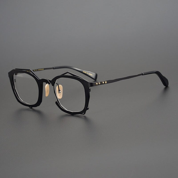 Gatenac Unisex Full Rim Square Titanium Alloy Frame Eyeglasses Gxyj360 Full Rim Gatenac 2  