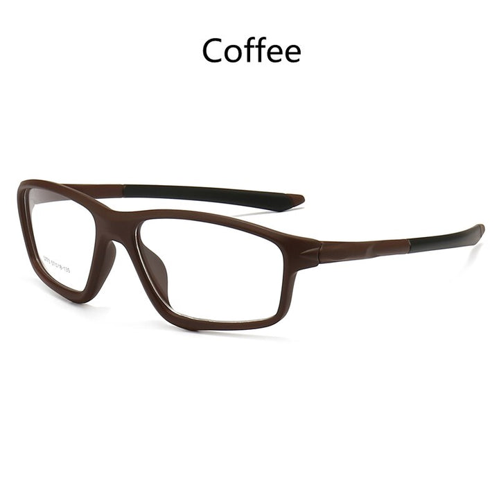 KatKani Men's Full Rim TR 90 Resin Frame Sports Eyeglasses 5773 Sport Eyewear KatKani Eyeglasses Coffee  