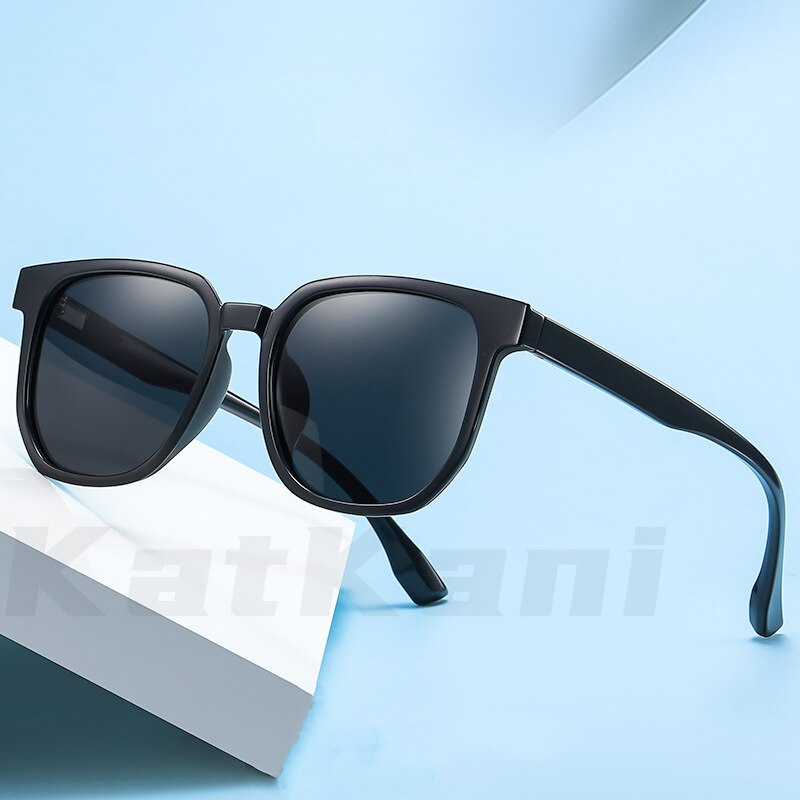 KatKani Unisex Full Rim Square Acetate Frame Polarized Sunglasses Cj22051 Sunglasses KatKani Sunglasses   
