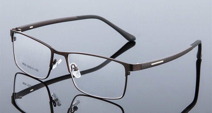 Men's Eyeglasses Stainless Steel Frame 9930 Frame SunSliver Brown  
