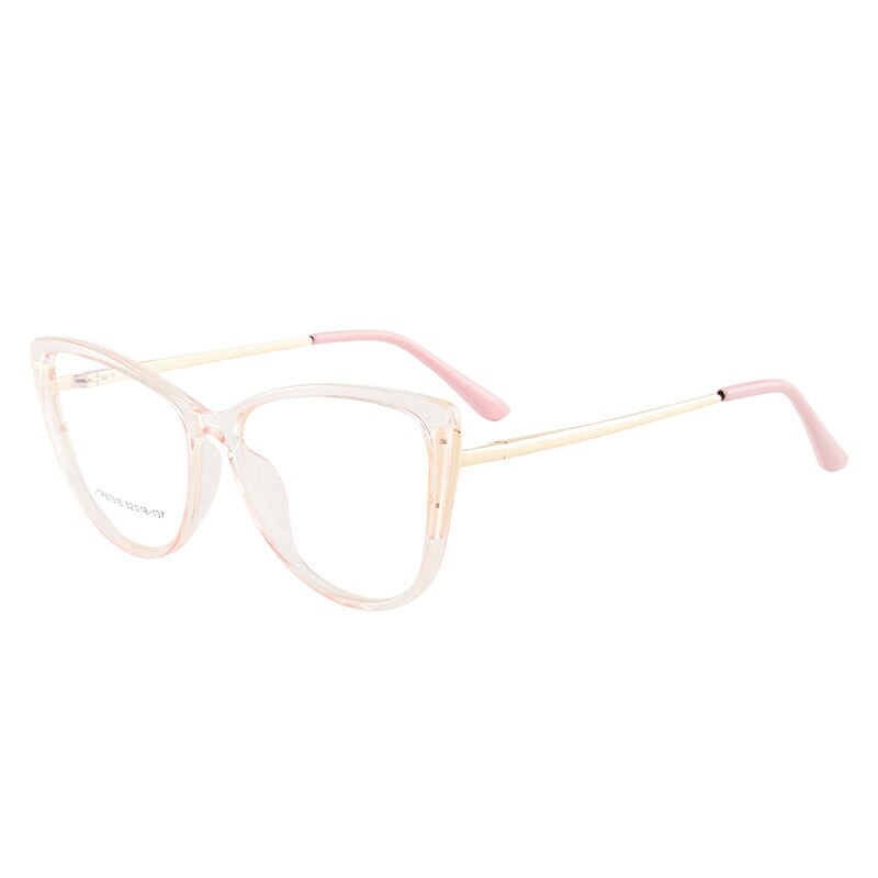Hotony Women's Full Rim TR 90 Resin Cat Eye Frame Eyeglasses 7016 Full Rim Hotony Pink  