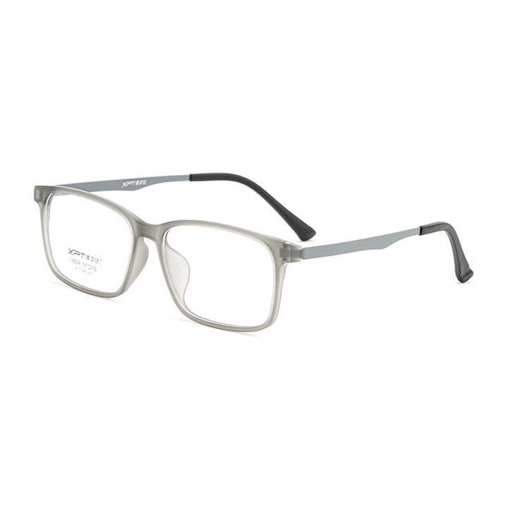 Hotony Unisex Full Rim Square TR 90 Resin B Titanium Frame Eyeglasses 9829 Full Rim Hotony gray  
