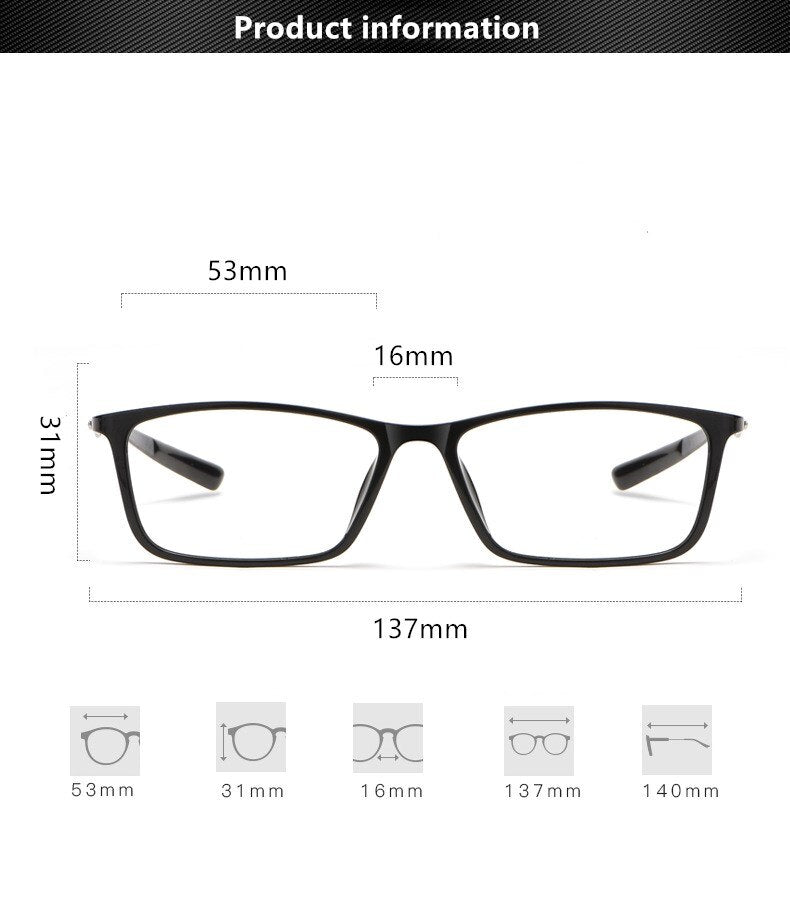 Yimaruili Men's Full Rim Carbon Fiber Frame Eyeglasses H0017 Full Rim Yimaruili Eyeglasses   