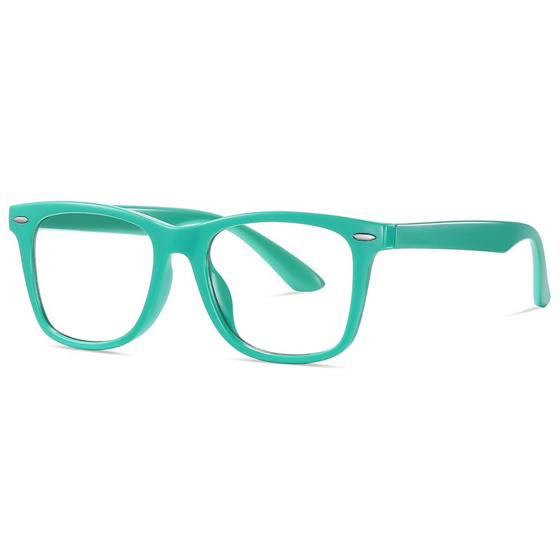 KatKani Unsiex Children's Full Rim TR 90 Resin Plated Titanium Eyeglasses Zc823 Full Rim KatKani Eyeglasses Bright Green  