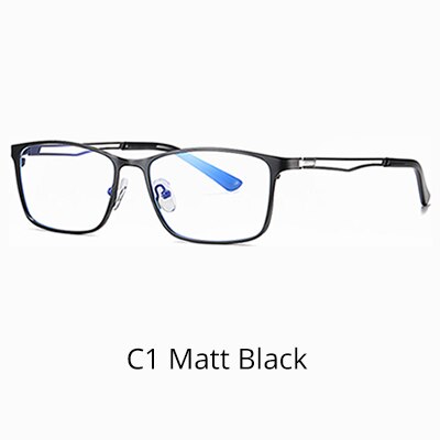 Ralferty Men's  Full Rim Square Alloy Eyeglasses D5927-1 Full Rim Ralferty C1 Matt Black  
