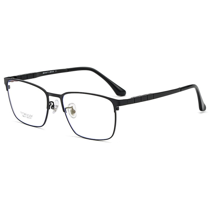 Yimaruili Men's Full Rim Square β Titanium Frame Eyeglasses 98011JY Full Rim Yimaruili Eyeglasses   