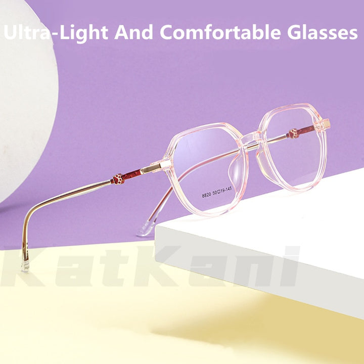 KatKani Unisex Full Rim TR 90 Resin Plated Alloy Frame Eyeglasses 068820 Full Rim KatKani Eyeglasses   