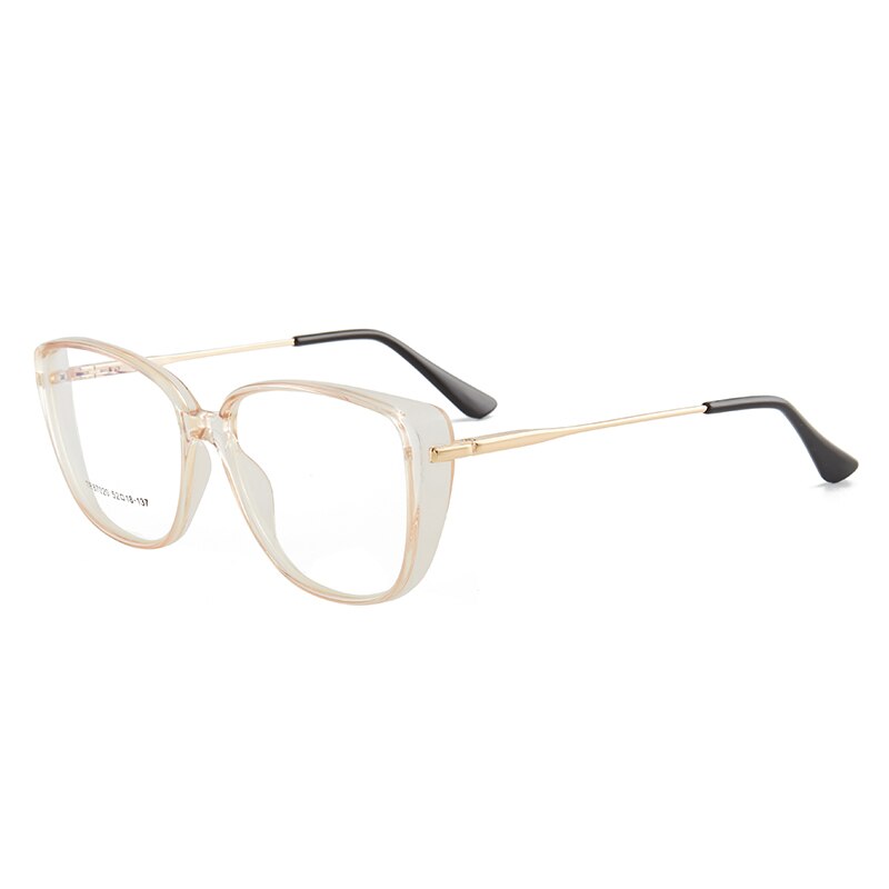 Hotony Women's Full Rim TR 90 Resin Cat Eye Frame Eyeglasses 7020 Full Rim Hotony Yellow  