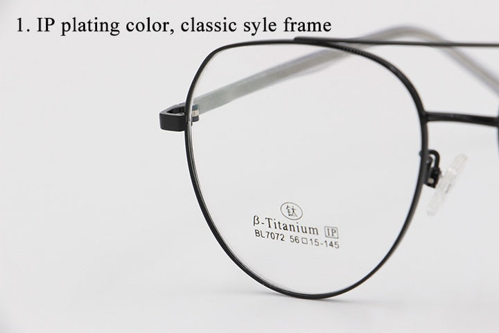 Unisex Full Rim Round Alloy Frame Eyeglasses Scbl7072 Full Rim Bclear   