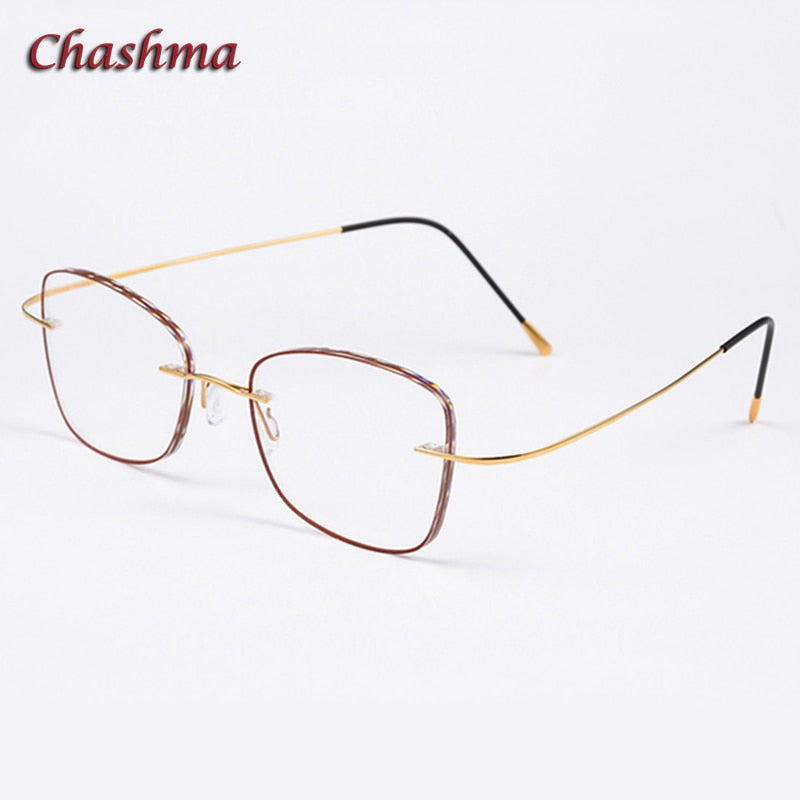 Chashma Ochki Unisex Rimless Square Titanium Eyeglasses Slfj160162 Rimless Chashma Ochki   