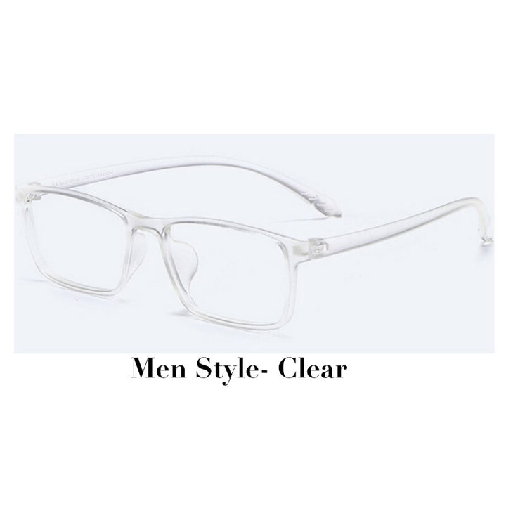 Hotochki Unisex Full Rim TR-90 Resin Frame Eyeglasses X1x2 Full Rim Hotochki MenStyle-Clear  