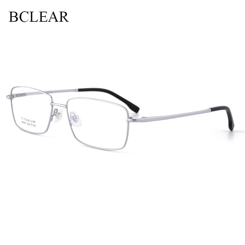 Bclear Men's Big Square Full Rim Titanium Eyeglasses LR7817 Full Rim Bclear   